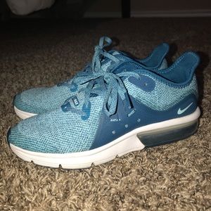 Blue Nike shoes